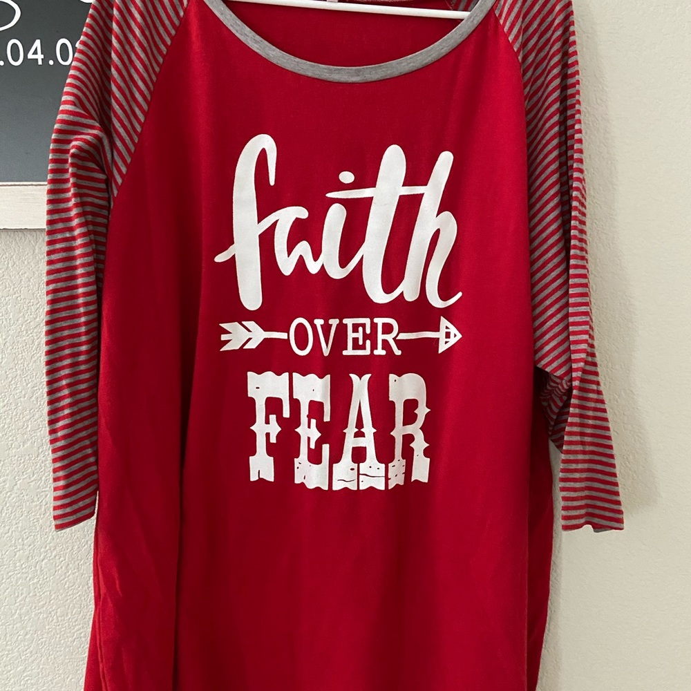Women’s Faith over Fear Baseball T